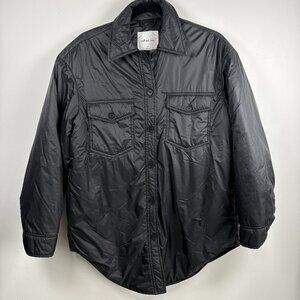 Wilfred Free Ganna Insulated Shirt Jacket | Black | XS (Oversized)